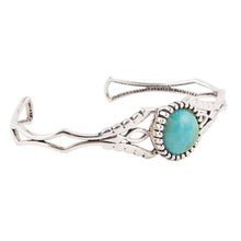 Load image into Gallery viewer, Dainty Turquoise Cuff Bracelet