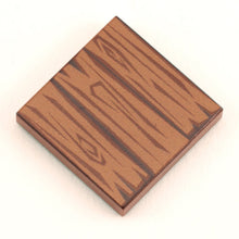 Load image into Gallery viewer, Dark Hardwood Tile Part Pack (20 Tiles) made with LEGO parts - B3 Customs