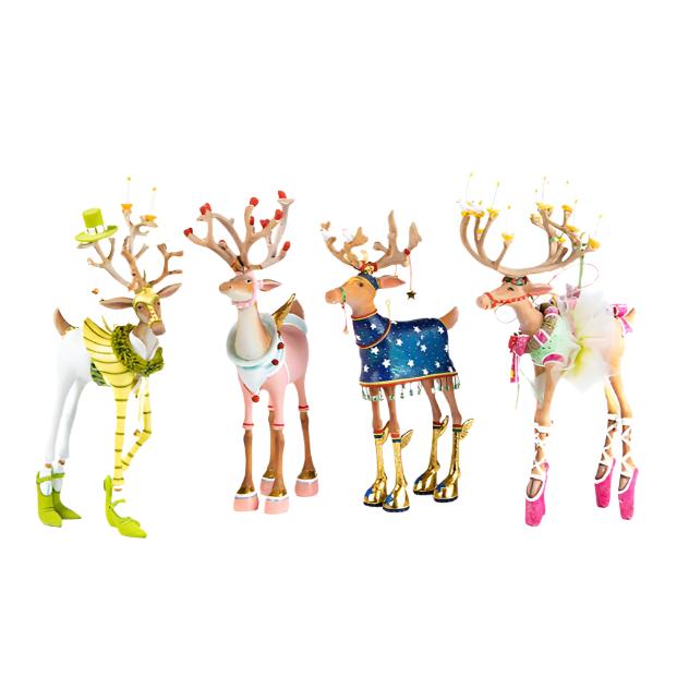 Dash Away Reindeer Figure Set B by Patience Brewster
