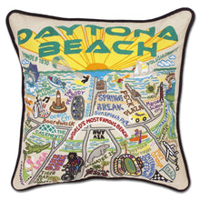Load image into Gallery viewer, Daytona Beach Hand-Embroidered Pillow