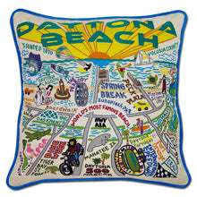 Load image into Gallery viewer, Daytona Beach Hand-Embroidered Pillow