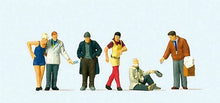 Load image into Gallery viewer, Preiser 10591 HO Scale Pedestrians -- On the Street pkg(6)