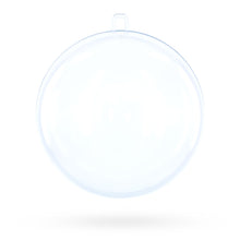 Load image into Gallery viewer, Set of 3 Openable Fillable Clear Plastic Ball Christmas Ornaments DIY Craft 4 Inches