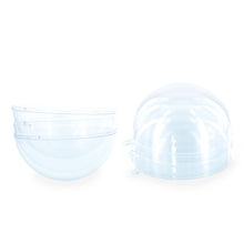 Load image into Gallery viewer, Set of 3 Openable Fillable Clear Plastic Ball Christmas Ornaments DIY Craft 4 Inches
