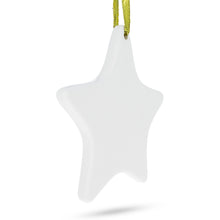 Load image into Gallery viewer, 4.3-Inch Ceramic White Star Christmas Ornament