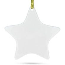 Load image into Gallery viewer, 4.3-Inch Ceramic White Star Christmas Ornament