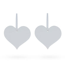 Load image into Gallery viewer, Set of 2 Hearts Plaster Christmas Ornaments 3.2 Inches
