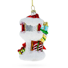 Load image into Gallery viewer, Snowy Red Mailbox Full of Gifts Glass Christmas Ornament