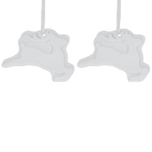 Load image into Gallery viewer, Set of 2 Blank Unfinished White Plaster Reindeer Christmas Ornaments DIY Craft 3.7 Inches
