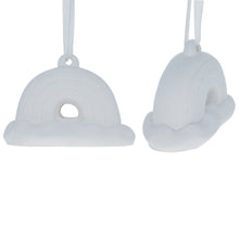 Load image into Gallery viewer, Set of 2 Blank Unfinished White Plaster 3D Rainbow Christmas Ornaments DIY Craft 3.5 Inches