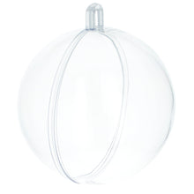 Load image into Gallery viewer, 2.7-Inch Clear Plastic Fillable Christmas Ball Ornament for DIY Crafting
