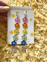 Load image into Gallery viewer, Rainbow Flowers (Large Dangles)