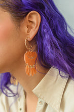 Load image into Gallery viewer, Feather Dangle Statement Earring