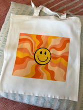Load image into Gallery viewer, Retro Smiley Face Tote Bag