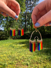 Load image into Gallery viewer, Rainbow Cloud Pride Earrings