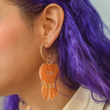 Load image into Gallery viewer, Feather Dangle Statement Earring