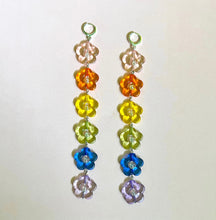 Load image into Gallery viewer, Rainbow Flowers (Large Dangles)