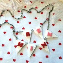 Load image into Gallery viewer, BE MINE Acrylic Laser Cut Bunting Necklace