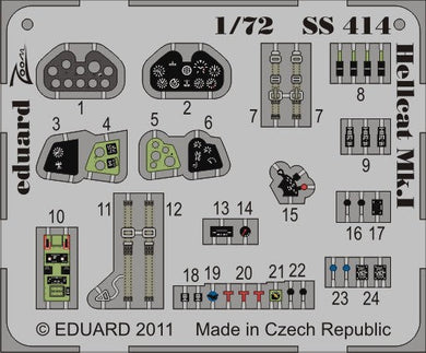 Eduard 73414 1/72 Aircraft- Hellcat Mk I for EDU (Painted Self Adhesive)