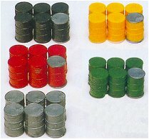 Load image into Gallery viewer, Preiser 17101 HO Scale Metal Drums - Assorted Color; pkg(30)