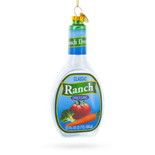 Load image into Gallery viewer, Ranch Dressing Bottle Glass Christmas Ornament