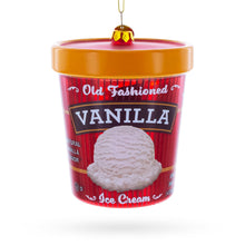 Load image into Gallery viewer, Vanilla Ice Cream Pint Glass Christmas Ornament