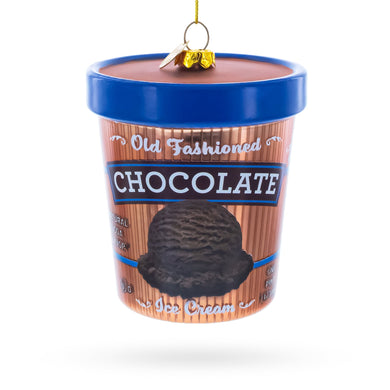 Chocolate Ice Cream Pint Glass Christmas Ornament