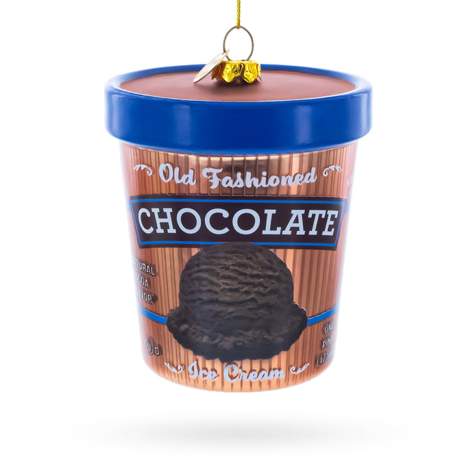 Chocolate Ice Cream Pint Glass Christmas Ornament