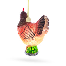 Load image into Gallery viewer, Farmyard Chicken Glass Christmas Ornament