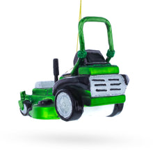 Load image into Gallery viewer, Riding Lawn Mower Glass Christmas Ornament
