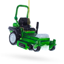 Load image into Gallery viewer, Riding Lawn Mower Glass Christmas Ornament