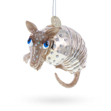 Load image into Gallery viewer, Armadillo Glass Christmas Ornament
