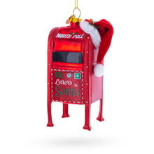 Load image into Gallery viewer, Letters to Santa Mailbox Glass Christmas Ornament