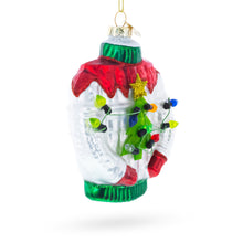 Load image into Gallery viewer, Ugly Christmas Sweater Glass Christmas Ornament