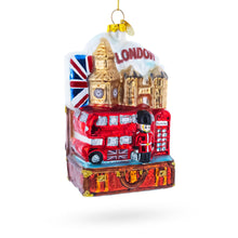 Load image into Gallery viewer, Landmarks of London, United Kingdom Glass Christmas Ornament
