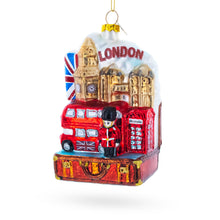 Load image into Gallery viewer, Landmarks of London, United Kingdom Glass Christmas Ornament