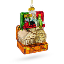 Load image into Gallery viewer, Landmarks of Rome, Italy Glass Christmas Ornament
