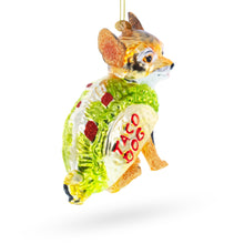 Load image into Gallery viewer, Taco Dog Glass Christmas Ornament