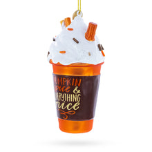 Load image into Gallery viewer, Pumpkin Spice Drink Glass Christmas Ornament