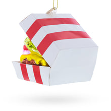 Load image into Gallery viewer, Cheeseburger in Box Glass Christmas Ornament