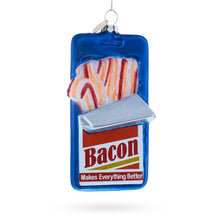Load image into Gallery viewer, Bacon Pack Glass Christmas Ornament