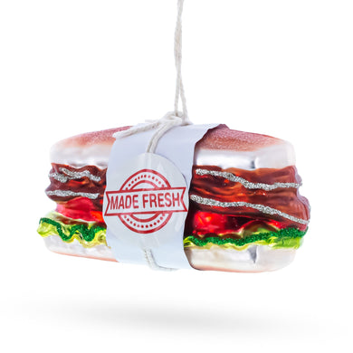 Fresh Sandwich Glass Christmas Ornament
