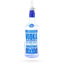 Load image into Gallery viewer, Vodka Bottle Glass Christmas Ornament