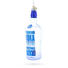 Load image into Gallery viewer, Vodka Bottle Glass Christmas Ornament
