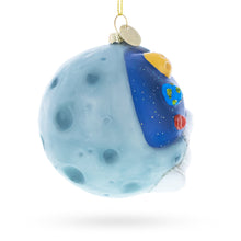 Load image into Gallery viewer, Astronaut on a Moon Glass Christmas Ornament