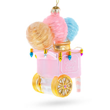 Load image into Gallery viewer, Cotton Candy Cart Glass Christmas Ornament