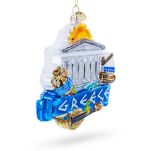 Load image into Gallery viewer, Landmarks and Symbols of Greece Glass Christmas Ornament