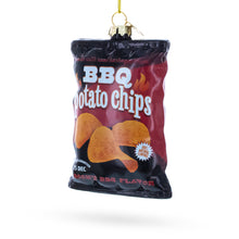 Load image into Gallery viewer, BBQ Potato Chips Bag Glass Christmas Ornament