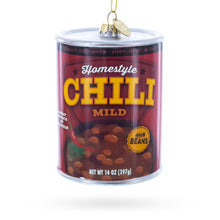 Load image into Gallery viewer, Chili Soup Can Glass Christmas Ornament