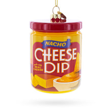 Load image into Gallery viewer, Nacho Cheese Dip Jar Glass Christmas Ornament